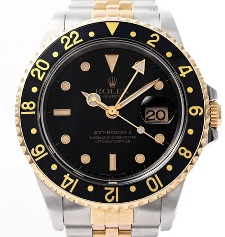 Rolex GMT-Master II 16713 40mm Yellow gold and Stainless steel Black