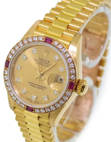 Rolex Lady-Datejust 69068 26mm Yellow gold Champagne