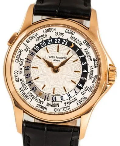 Patek Philippe World Time 5110R-001 37mm Rose gold Silver