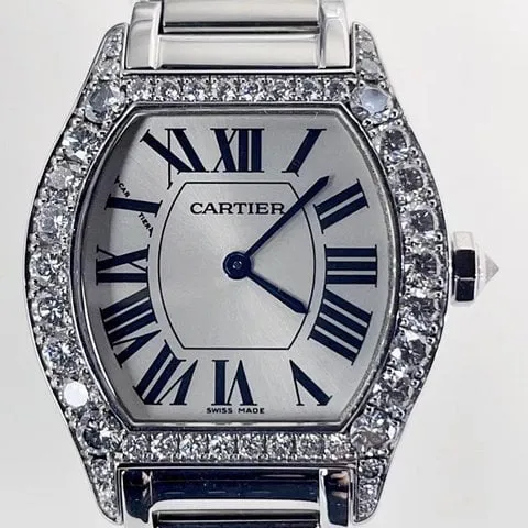 Cartier Tortue WA5072W9 28mm White gold Silver