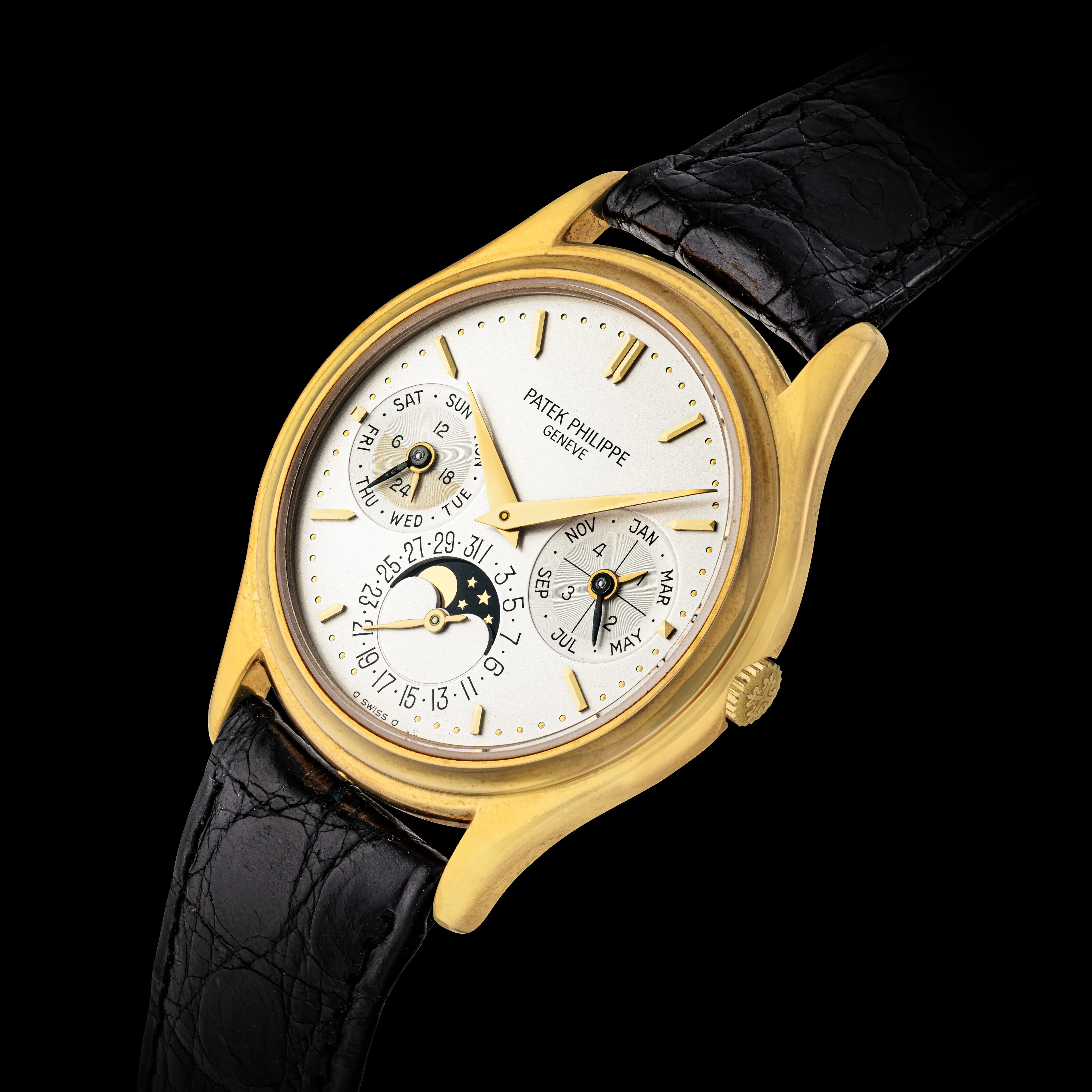 Patek Philippe 3940J 36mm Yellow gold Silver