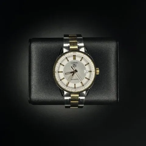 TAG Heuer Carrera WV215A.BD0788 39mm Yellow gold and Stainless steel Silver