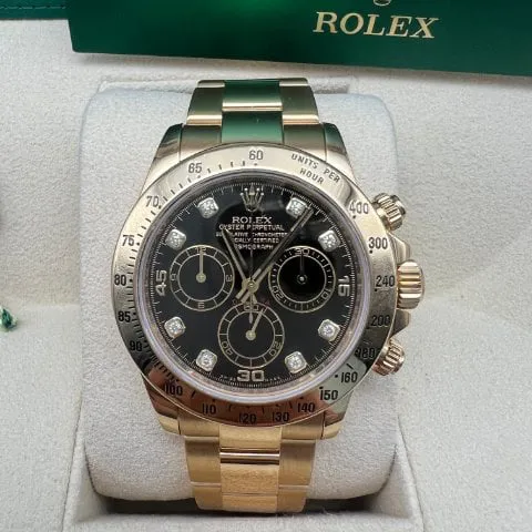 Rolex Daytona 116528 40mm Yellow gold Black