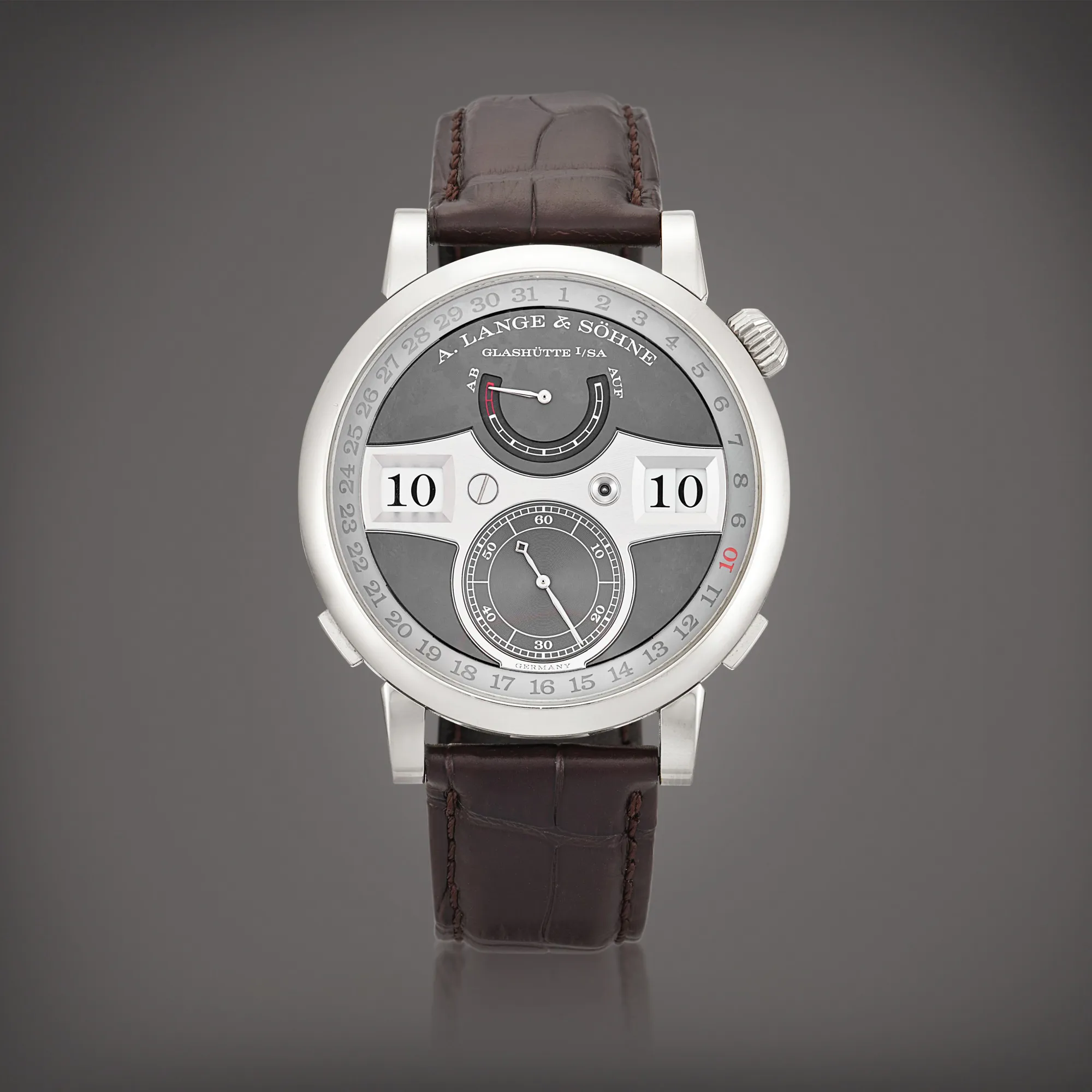 A. Lange & Söhne Zeitwerk 148.038 44mm White gold Gray