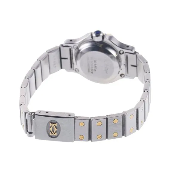 Cartier Santos 0907 24mm Yellow gold and Stainless steel White 3