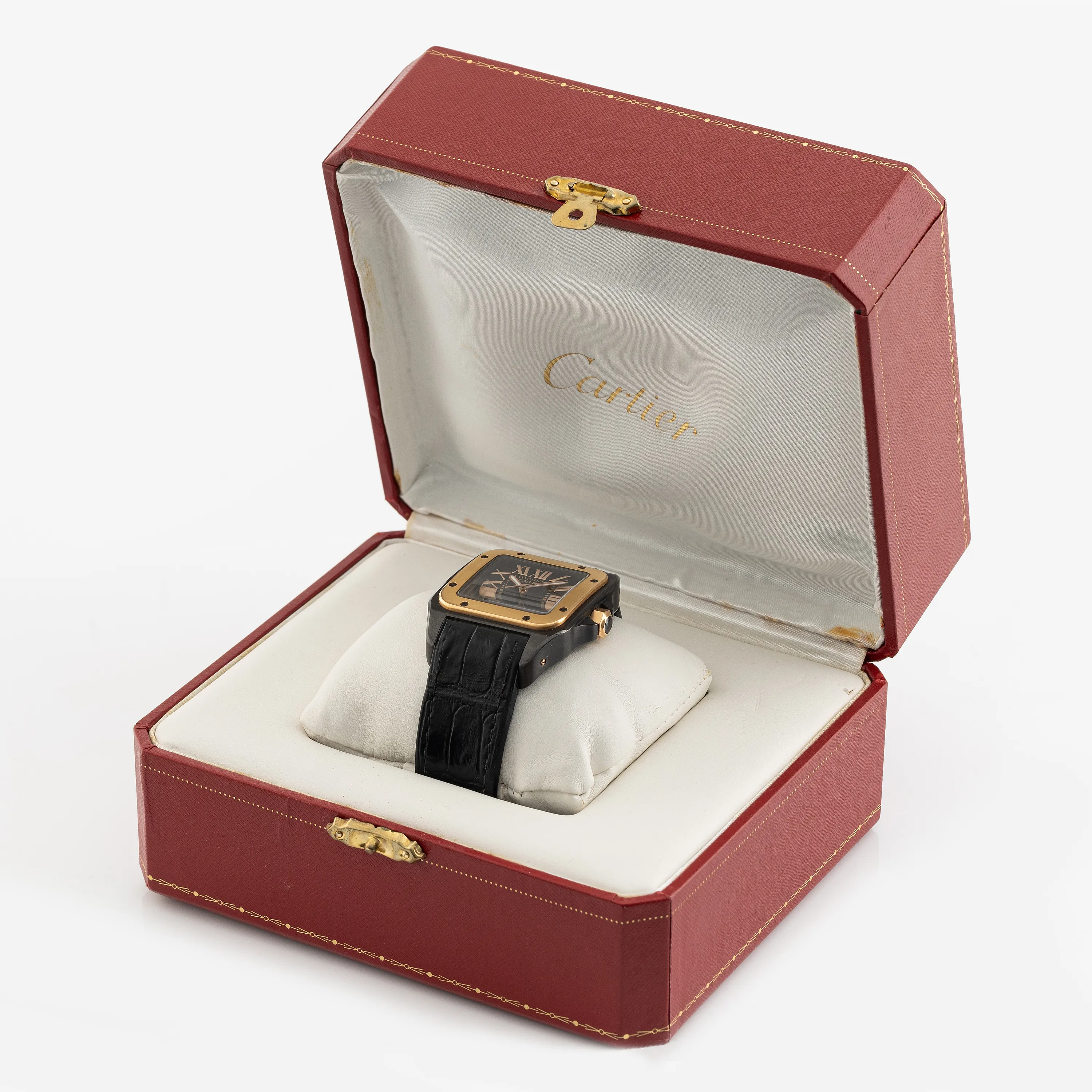 Cartier Santos W2020009 51.1mm Rose gold Black 5