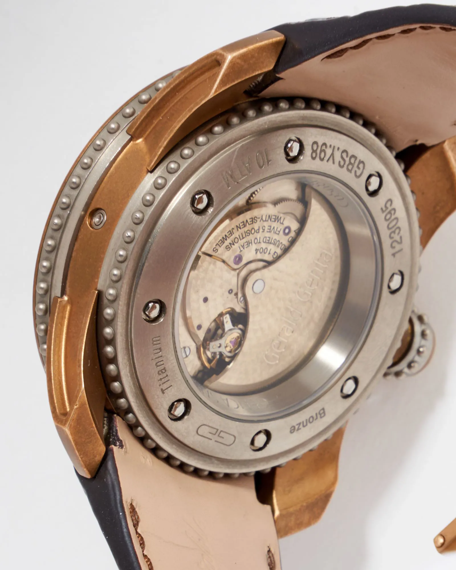 Gérald Genta Gefica GBS.Y.98.330.CB.BD 46.5mm Bronze and Titanium White 5