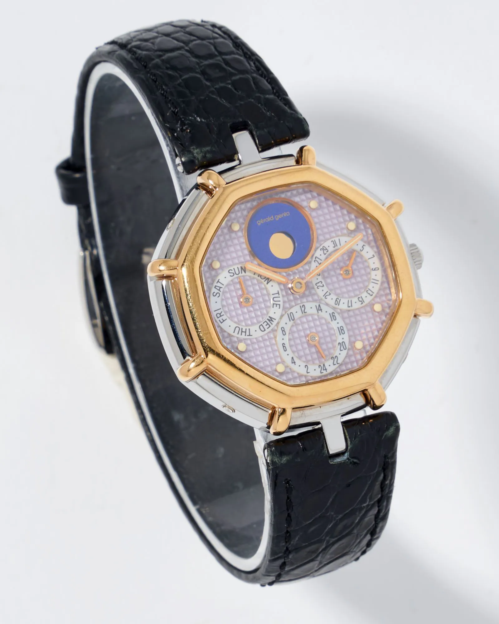 Gérald Genta Golf Perpetual Calendar G 2983 36mm Yellow gold and Stainless steel Gray 3