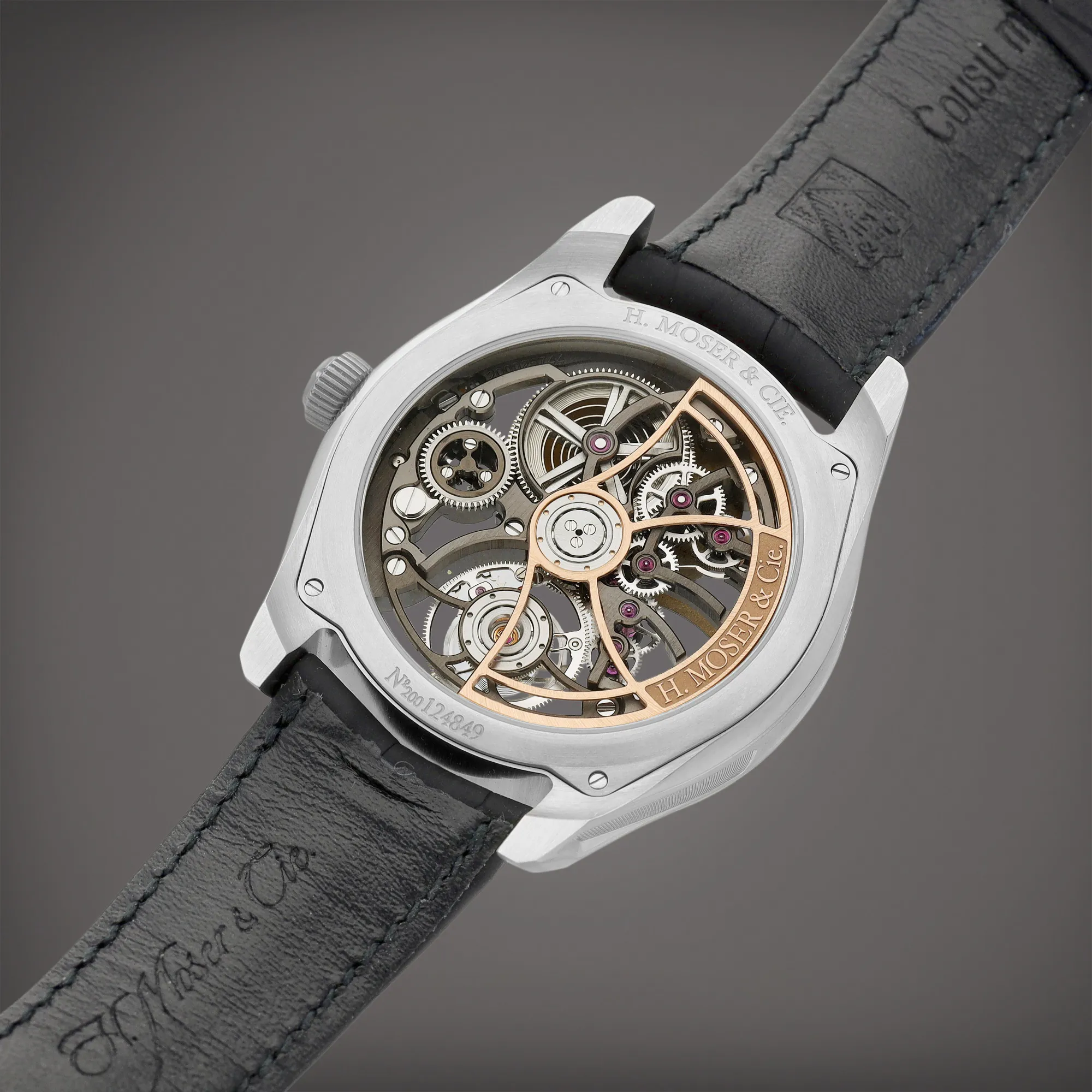 H. Moser & Cie. Pioneer Tourbillon 3811-1200 43mm Stainless steel Skeletonized 4