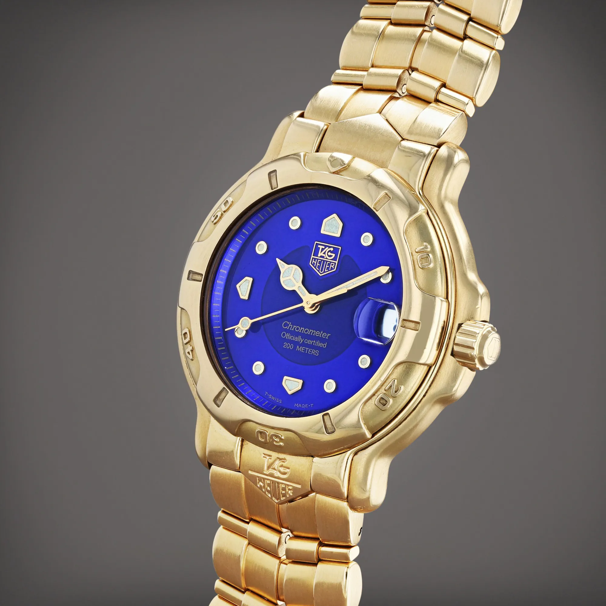 TAG Heuer Chronometer 6000 WH 514 39mm Yellow gold Blue 1