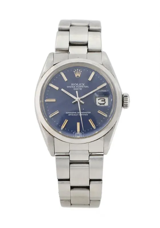 Rolex Oyster Perpetual Date 1500 35mm Stainless steel Blue