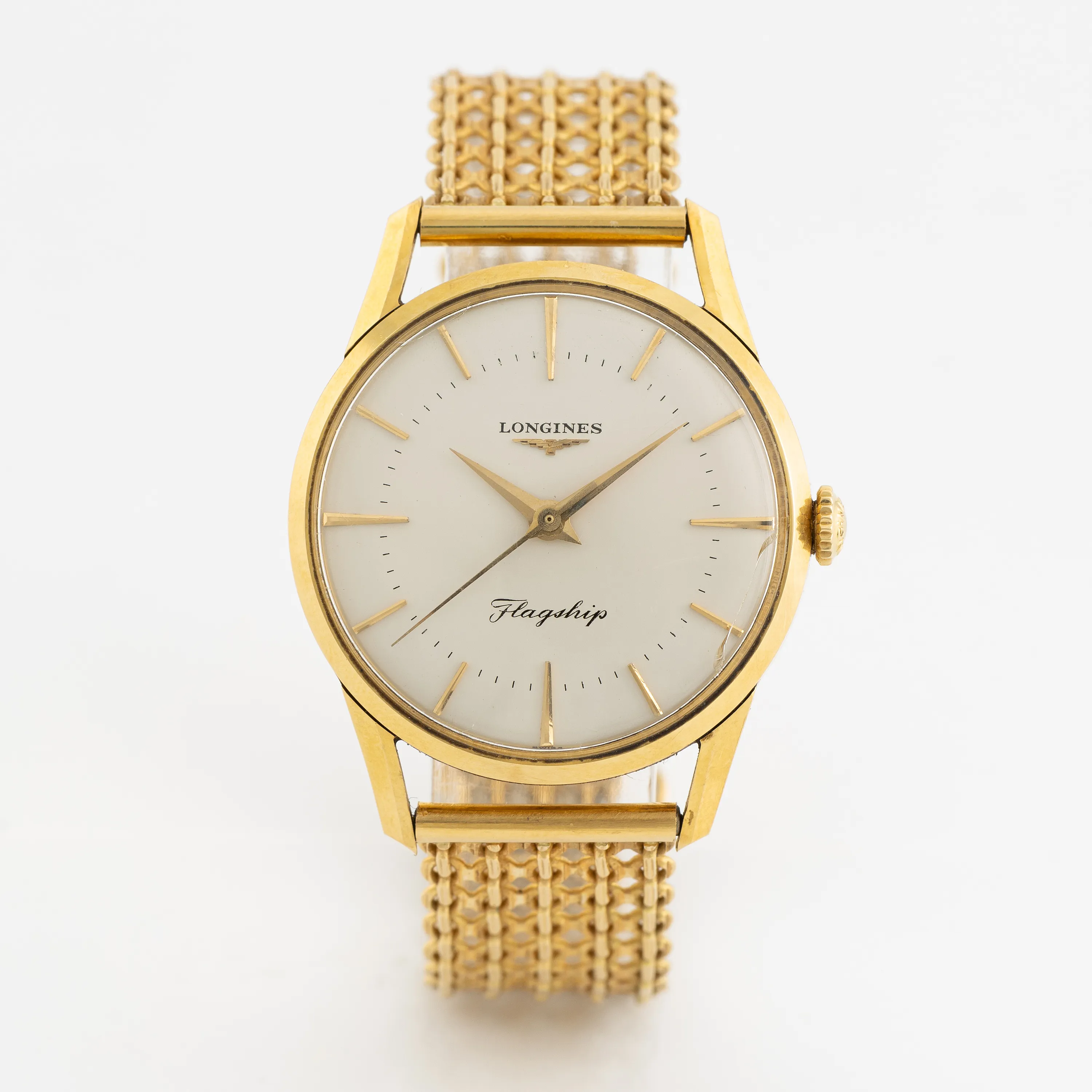 Longines Flagship 34.5mm Yellow gold Silver