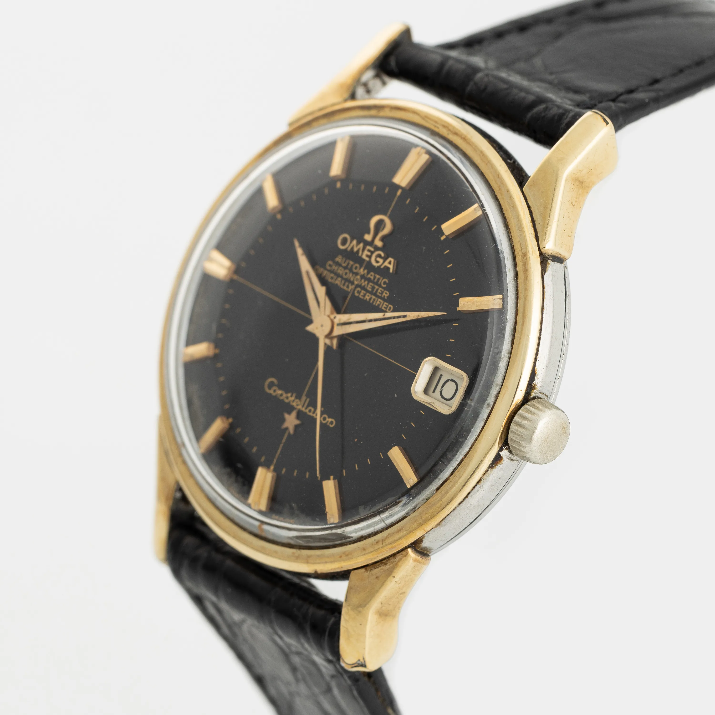 Omega Constellation 34mm Yellow gold and stainless steel Black 1