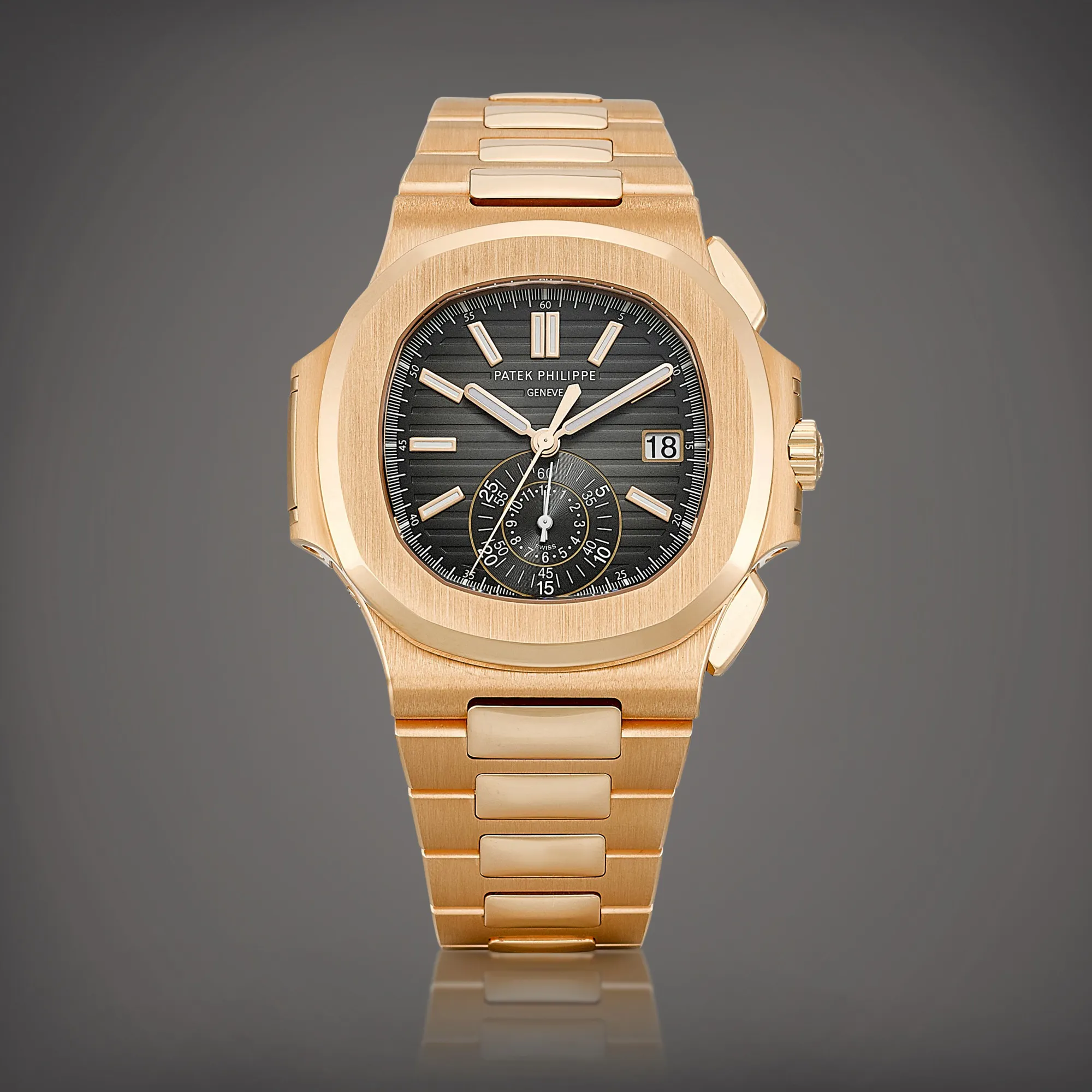 Patek Philippe Nautilus 5980 40.5mm Rose gold Brown