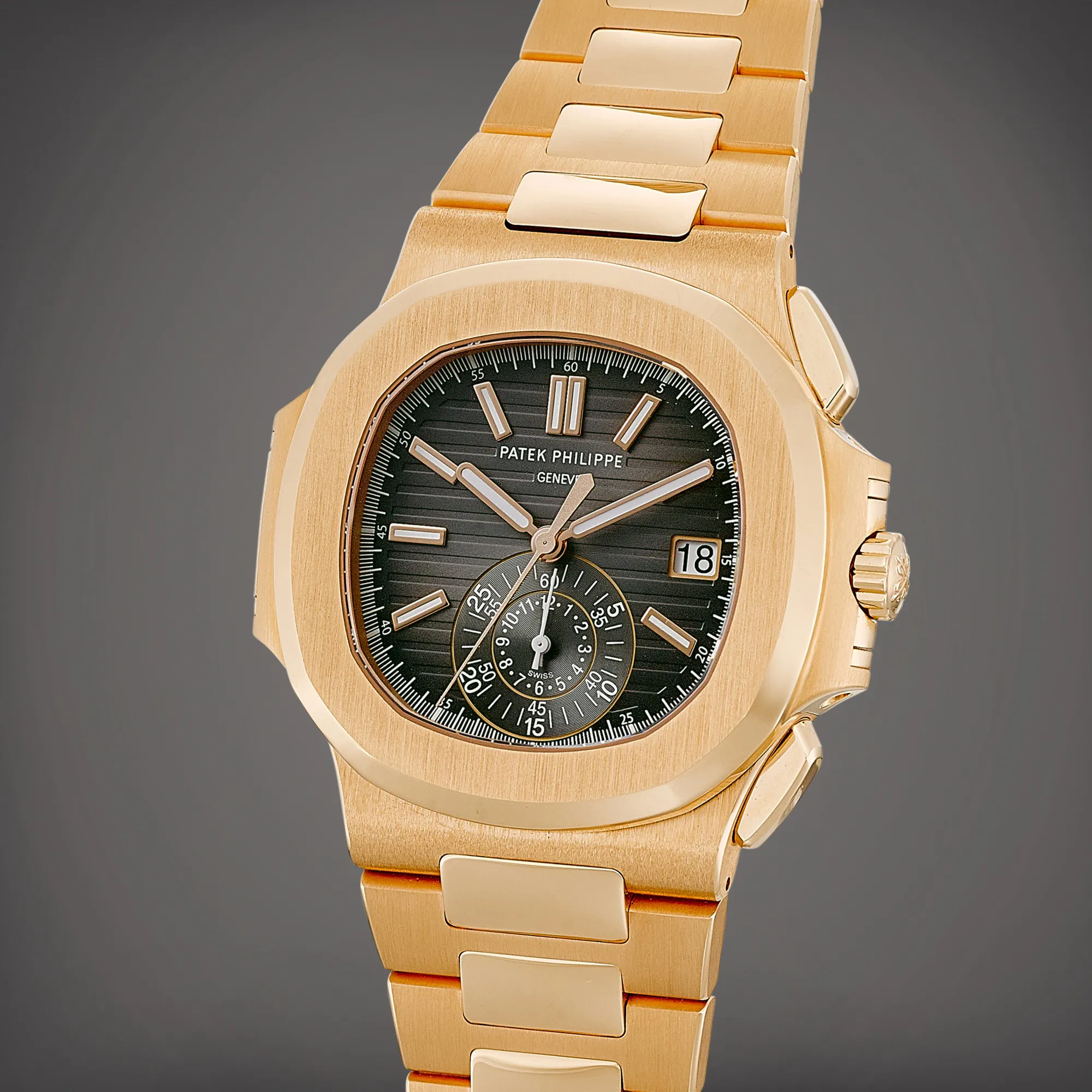 Patek Philippe Nautilus 5980 40.5mm Rose gold Brown 2