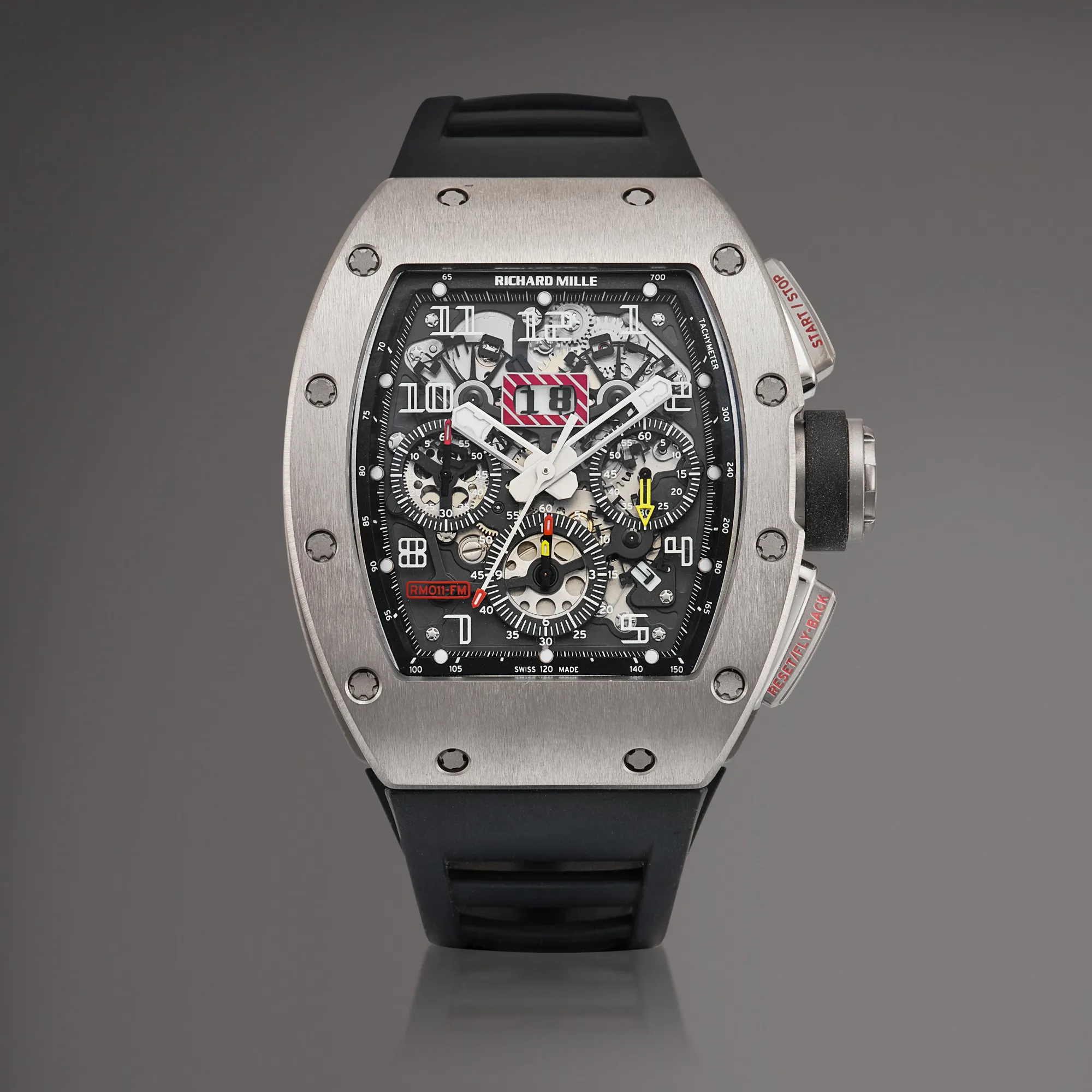 Richard Mille RM 011 RM 011 50mm Titanium Semi-skeletonized