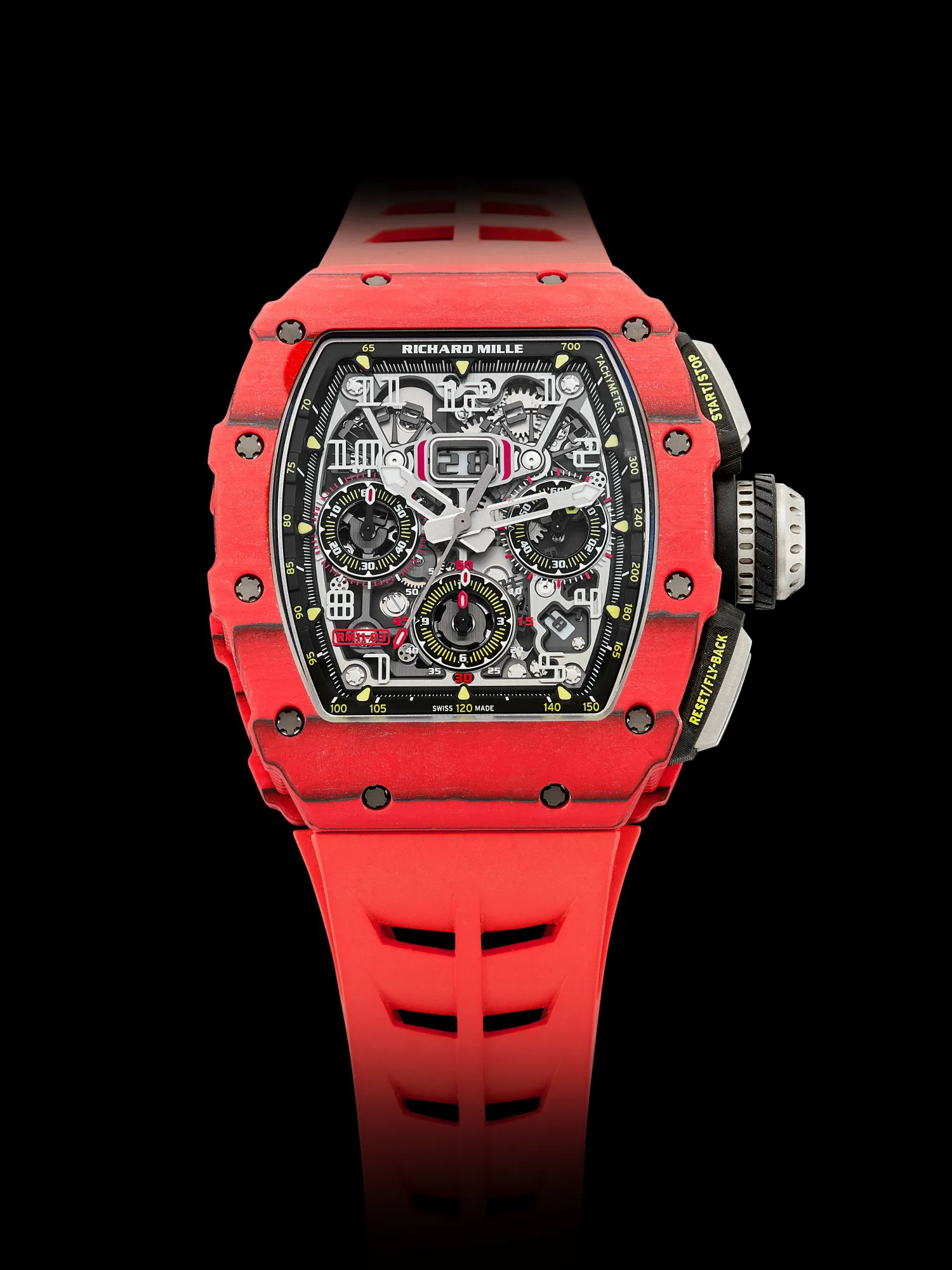 Richard Mille RM 011 RM 11-03 50mm Carbon fiber Semi-skeletonized 7