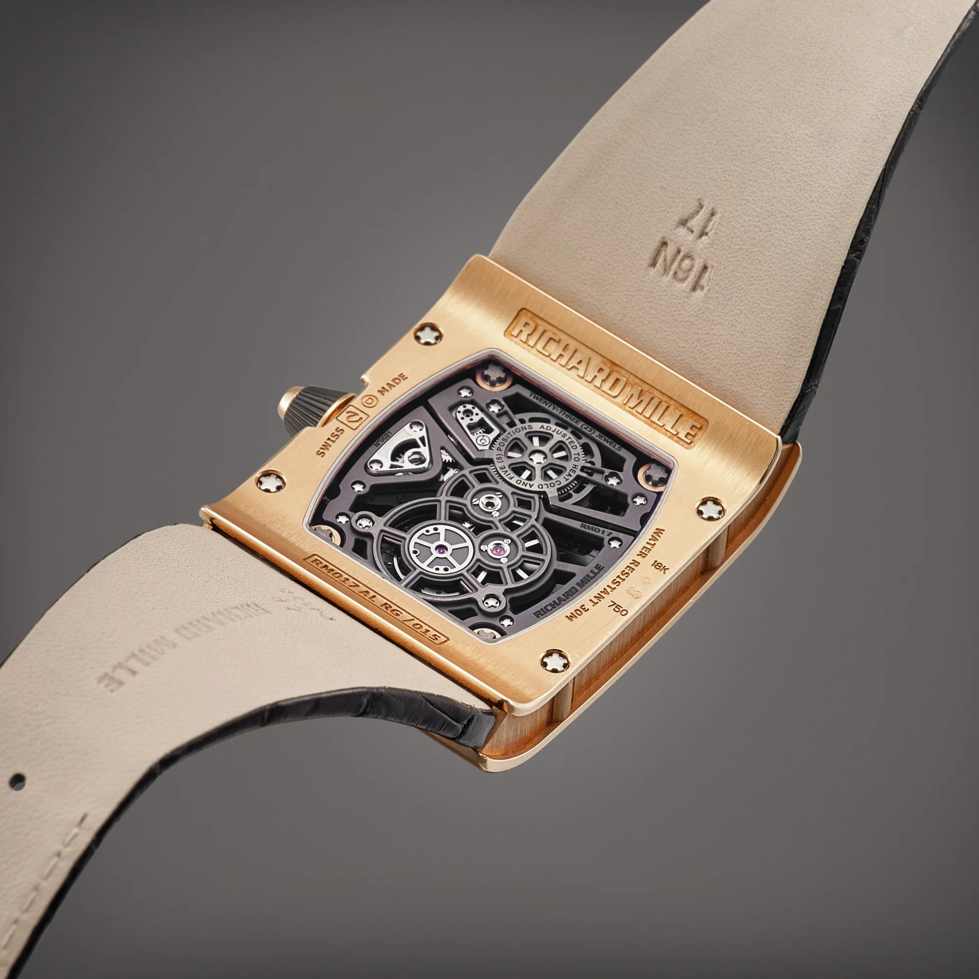 Richard Mille RM 017 50mm Rose gold Skeletonized 3