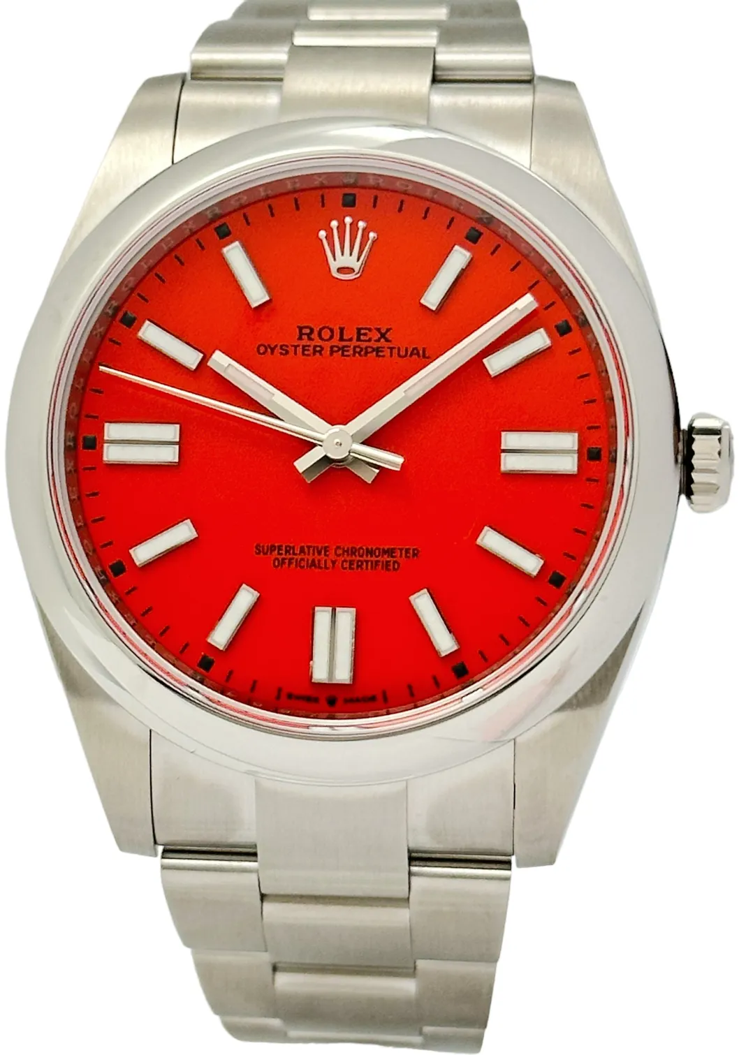 Rolex Oyster Perpetual 41 124300 41mm Stainless steel Red