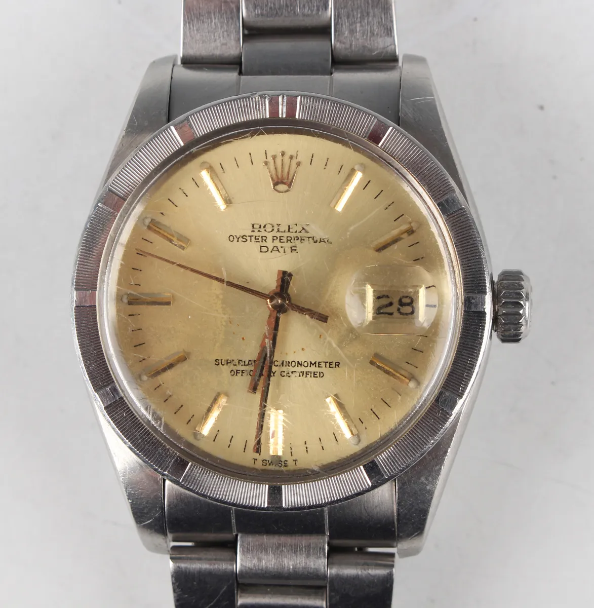 Rolex Oyster Perpetual Date 1500 34mm Stainless steel Gilt