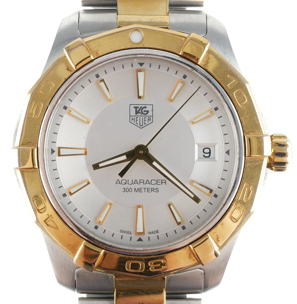 TAG Heuer Aquaracer 40mm Yellow gold and Stainless steel Silver