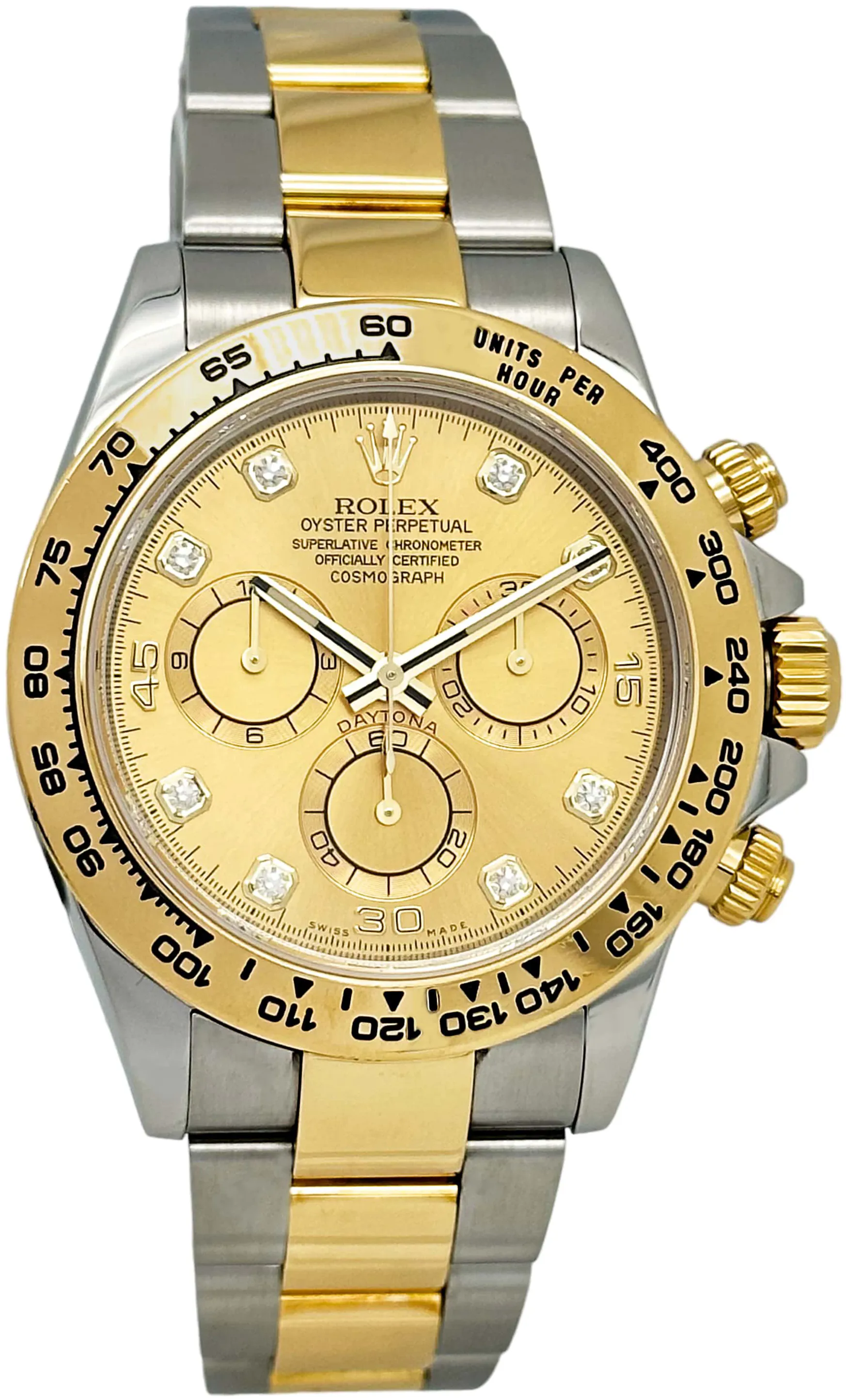 Rolex Daytona 116503 40mm 18k yellow gold and stainless steel Diamonds