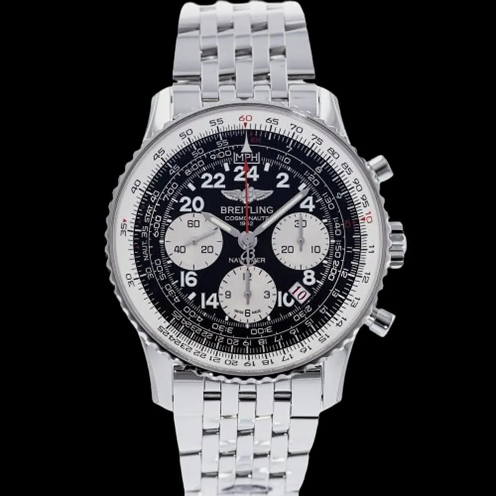 Breitling Cosmonaute 43mm Stainless steel Black