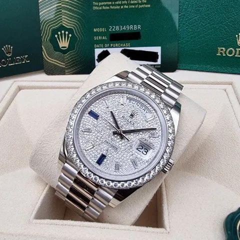 Rolex Day-Date 40 228349RBR 40mm White gold White