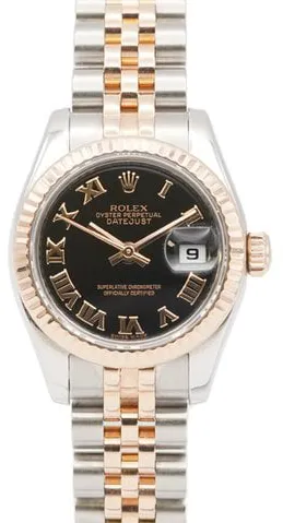 Rolex Lady-Datejust 179171 26mm Yellow gold and Stainless steel Black