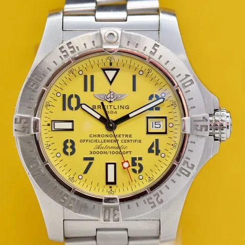 Breitling Avenger A17330 45mm Stainless steel Yellow