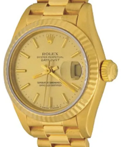 Rolex Lady-Datejust 69178 26mm Yellow gold Champagne