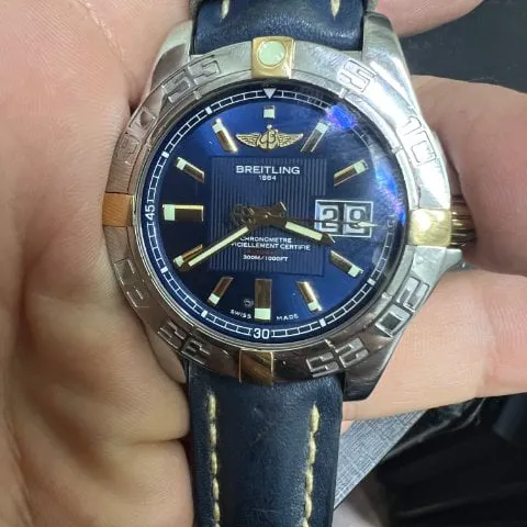 Breitling Galactic B49350 41mm Yellow gold and Stainless steel Blue