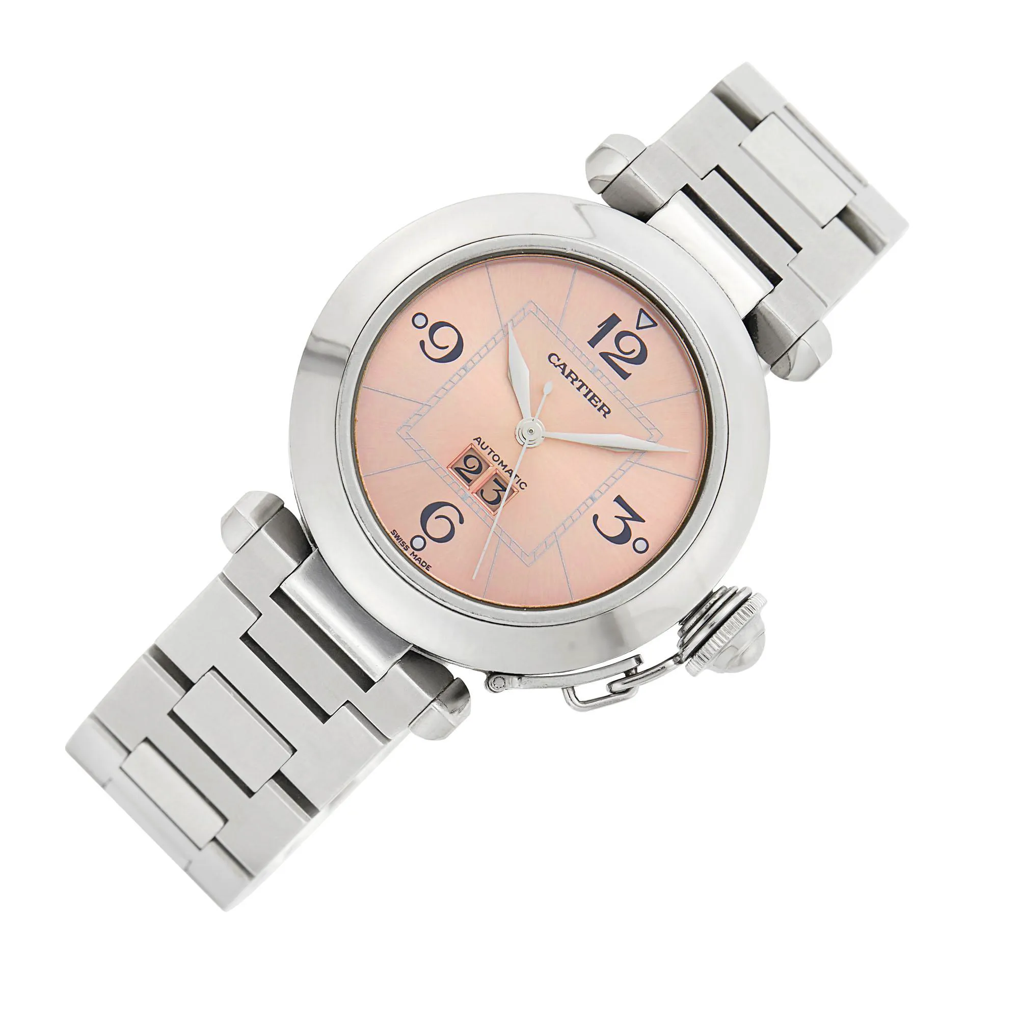 Cartier Pasha 2475 35.5mm Stainless steel Rose