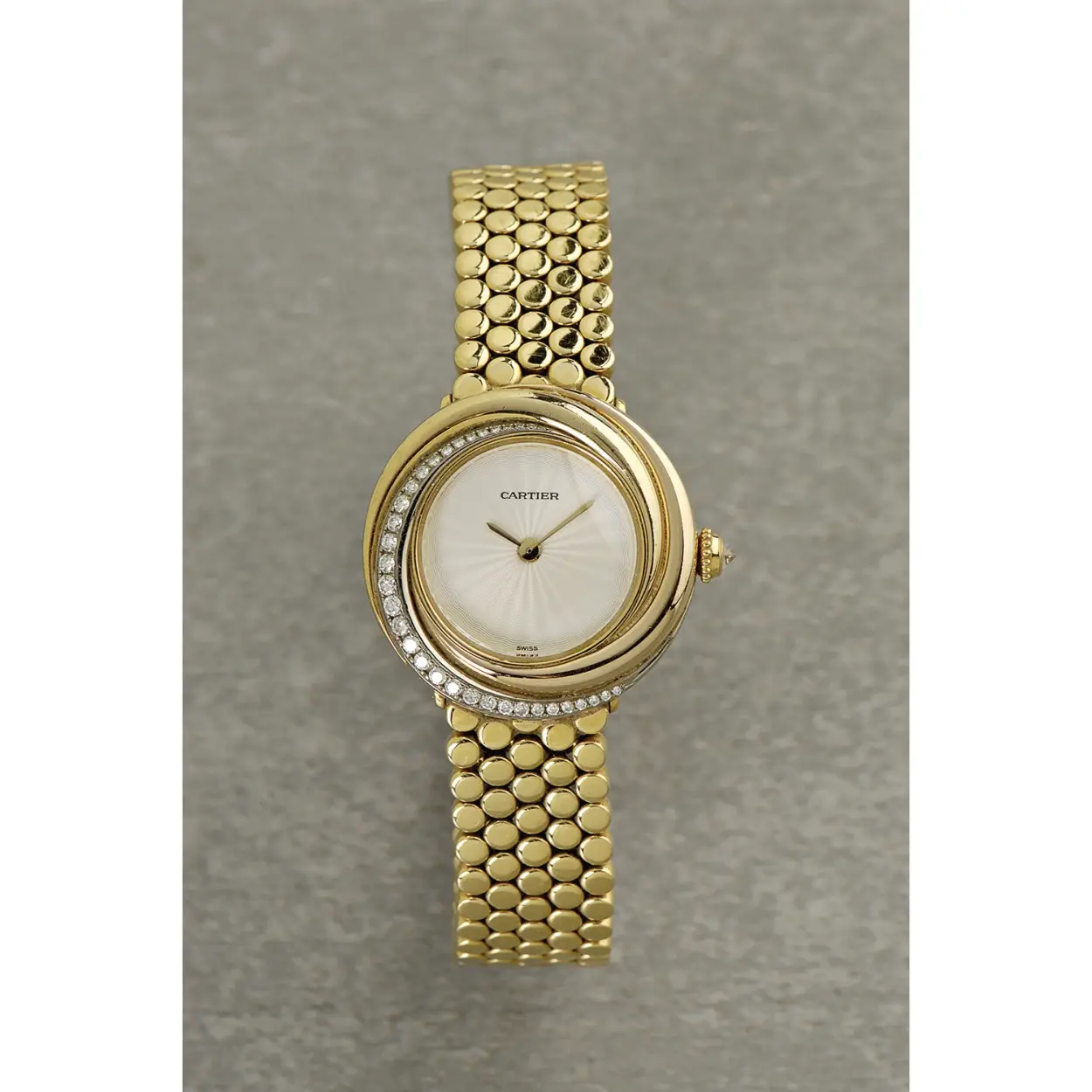 Cartier Trinity 2357 35mm Yellow gold and Diamond Silver