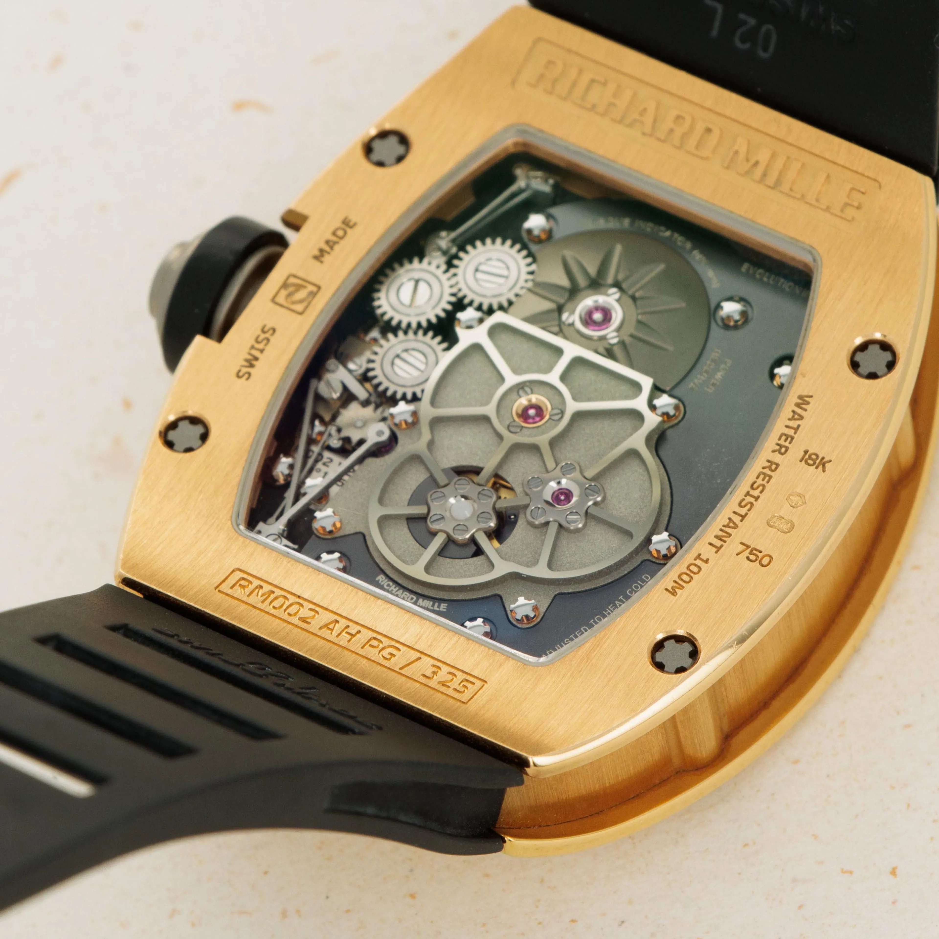 Richard Mille RM 002 RM002-V2 AH/PG 45mm Rose gold Black 4