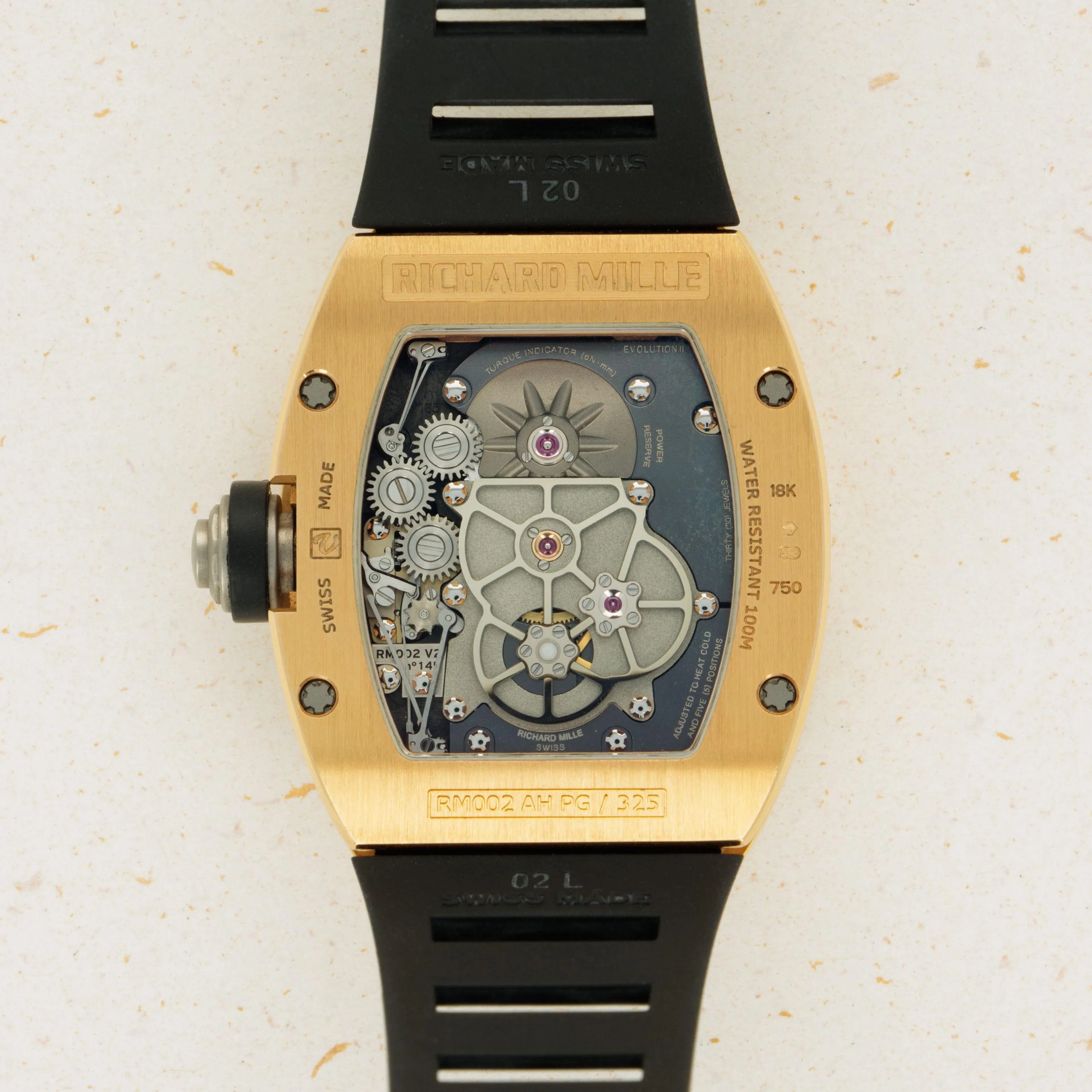 Richard Mille RM 002 RM002-V2 AH/PG 45mm Rose gold Black 5