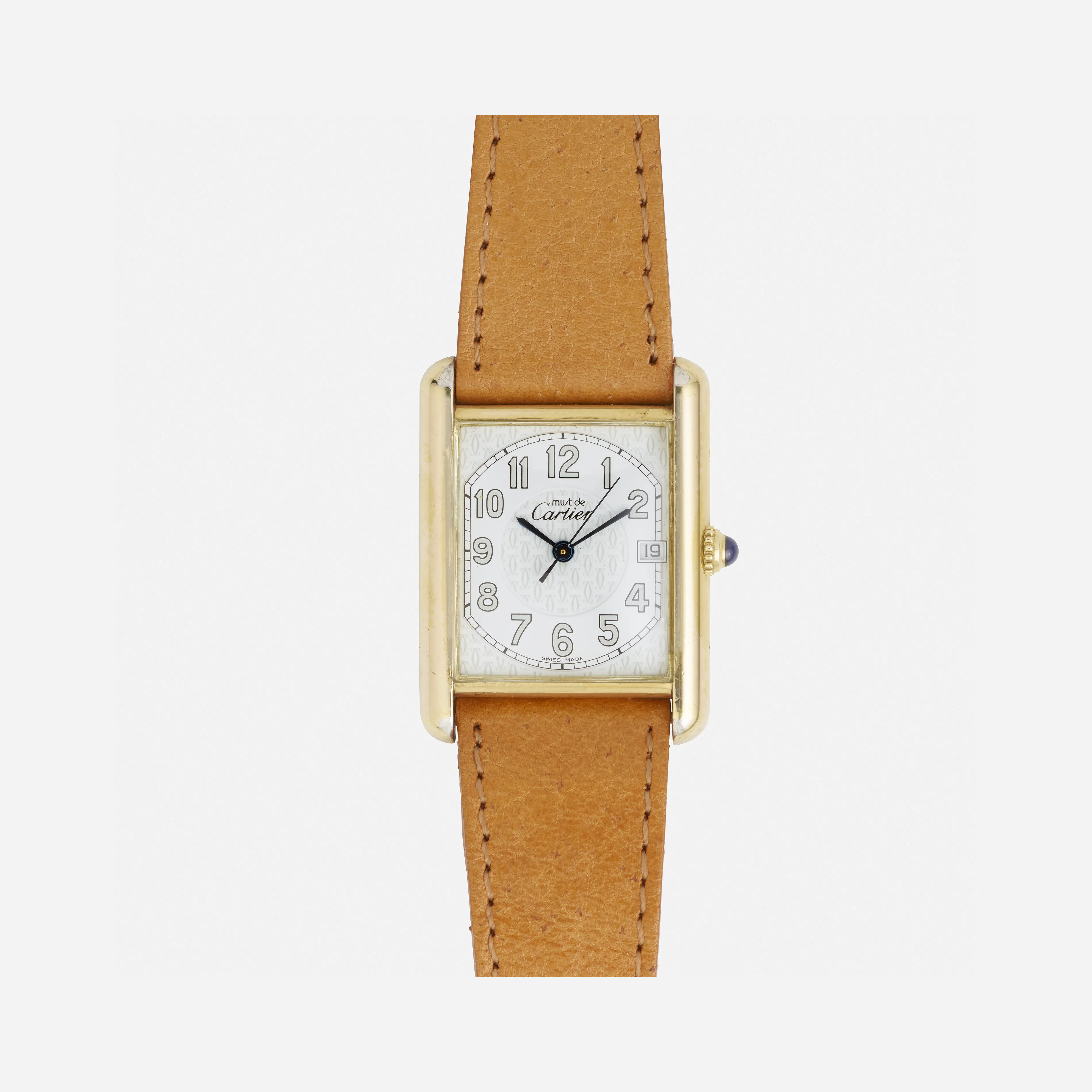 Cartier Must de Cartier 2413 25.5mm Gold plated silver White