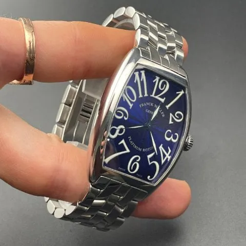 Franck Muller Cintree Curvex 1752 QZ 25mm Stainless steel Blue