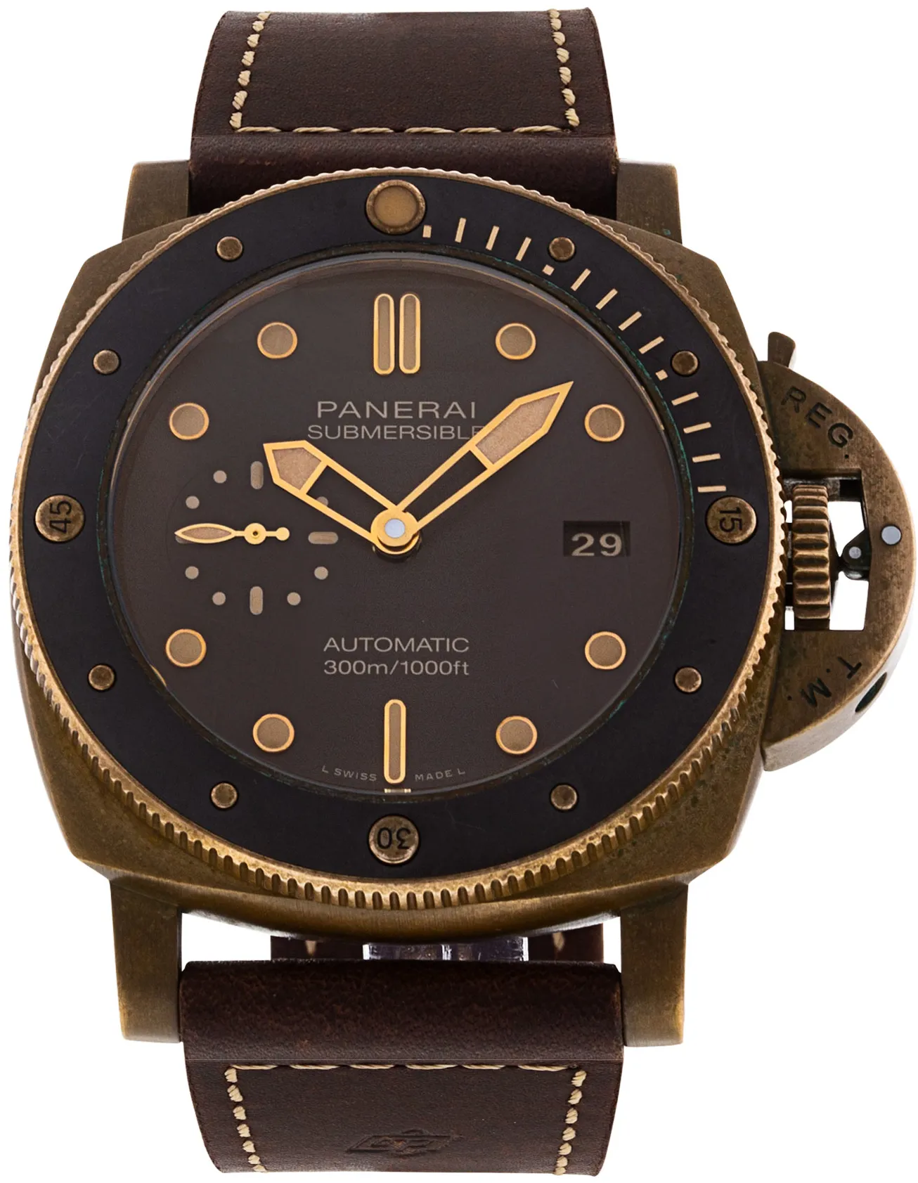 Panerai Submersible PAM 00968 47mm Bronze Brown