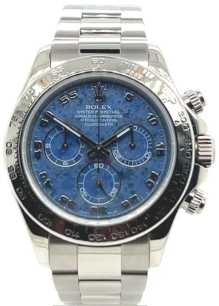 Rolex Daytona 116509 40mm White gold Sodalite diamond