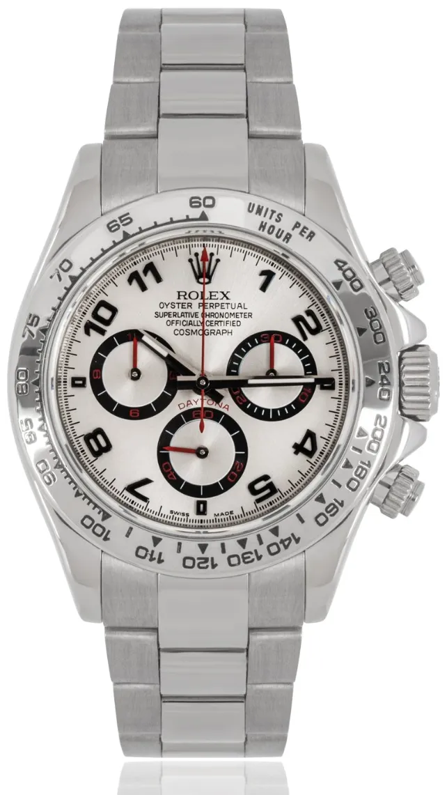 Rolex Daytona 116509 40mm White gold Silver Arabic