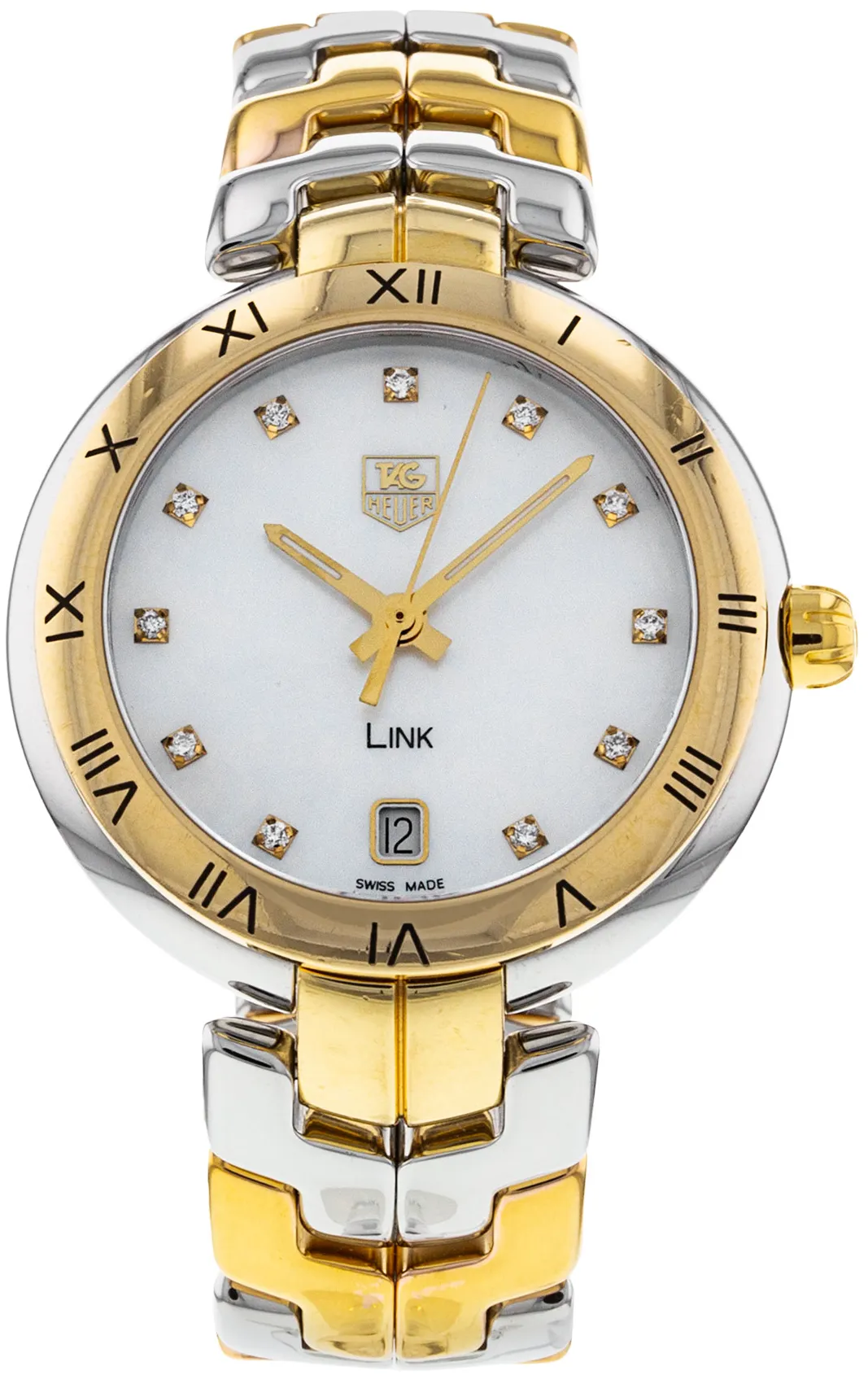 TAG Heuer Link WAT1351.BB0957 34mm Yellow gold and Stainless steel Diamond