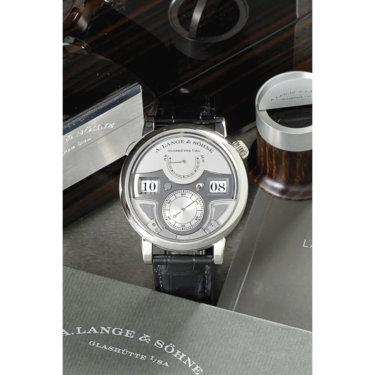 A. Lange & Söhne Zeitwerk 147.025F 44mm Platinum Silver