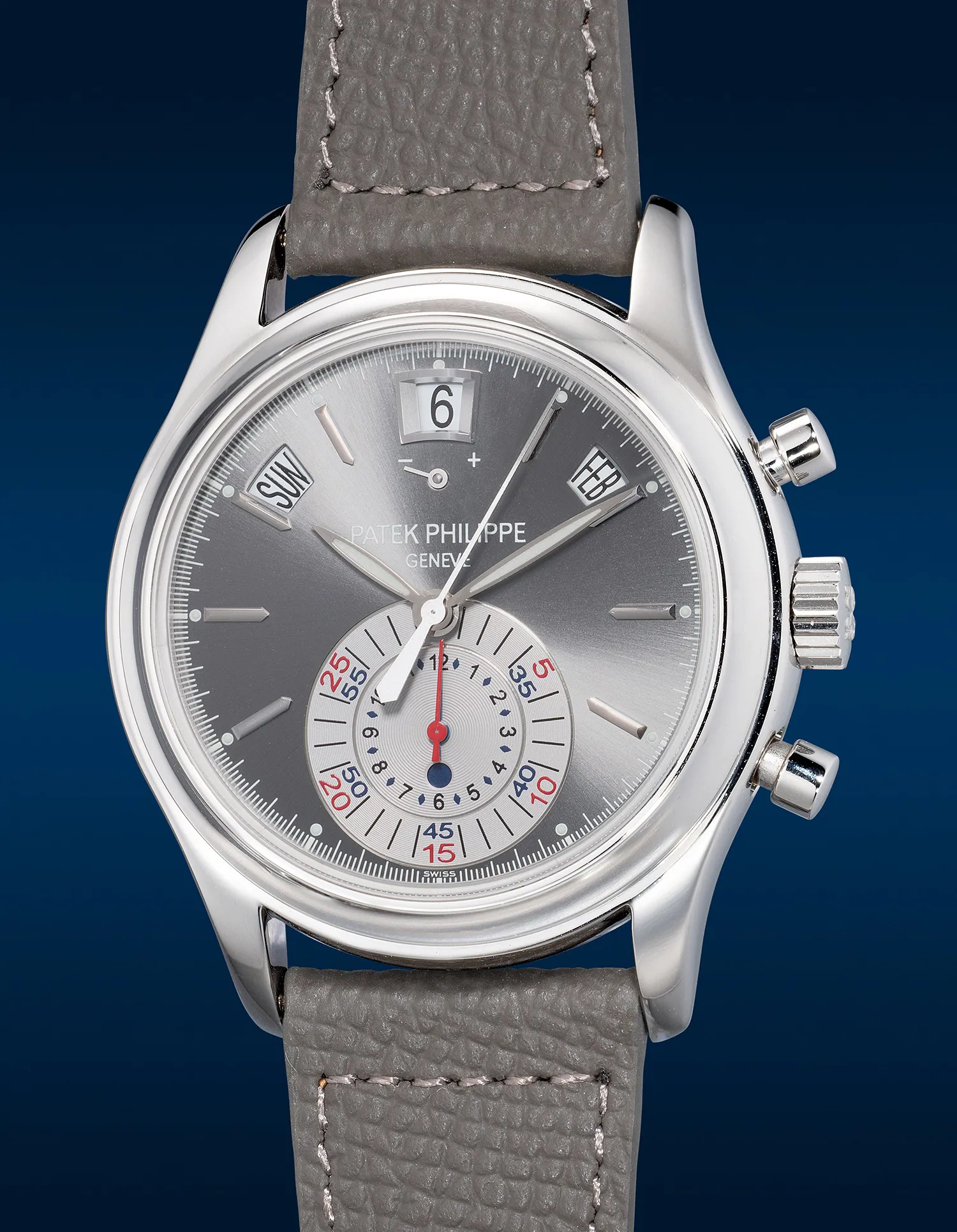 Patek Philippe Annual Calendar Chronograph 5960P-001 40.5mm Platinum Gray