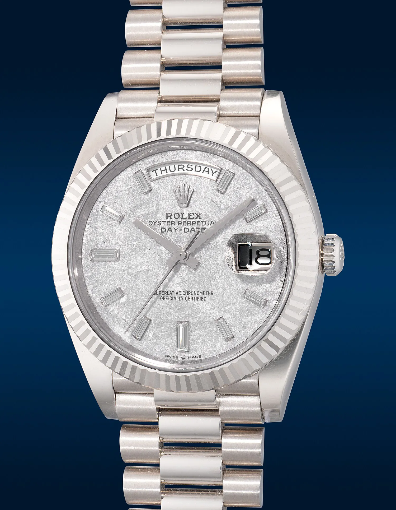 Rolex Day-Date 40 228239 40mm White gold Meteorite