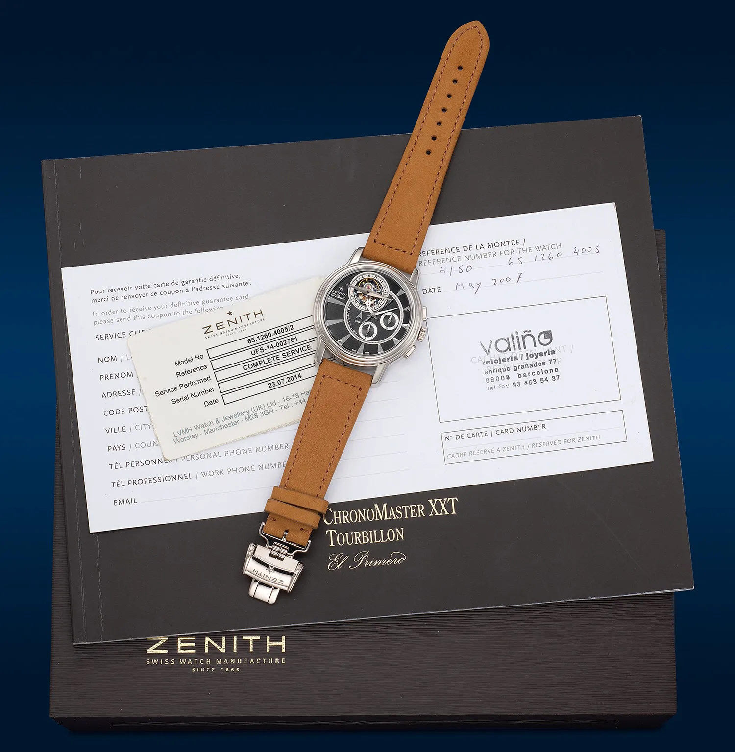 Zenith Grande ChronoMaster XXT Tourbillon 65.1260.4005/77.C611 45mm White gold Black 1