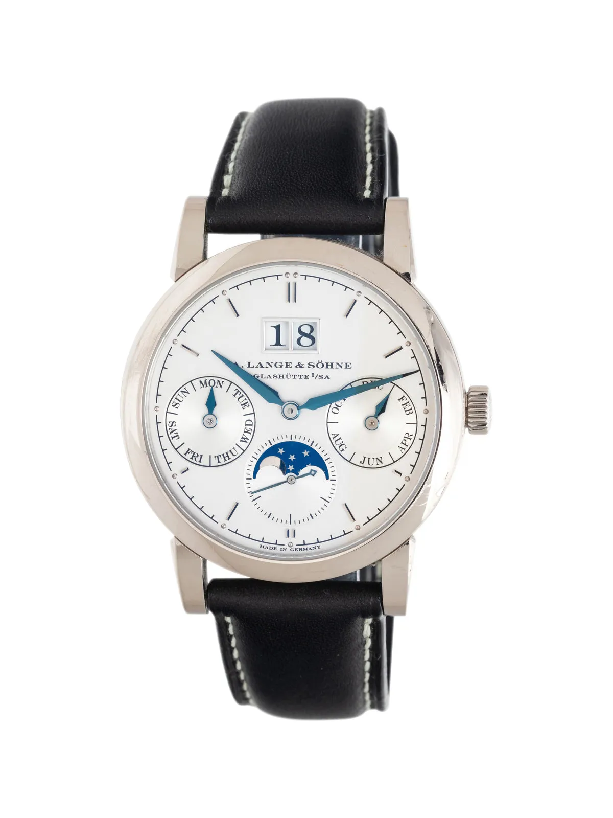 A. Lange & Söhne Saxonia 330.026 E / LS3303AP 38.5mm White gold Silver