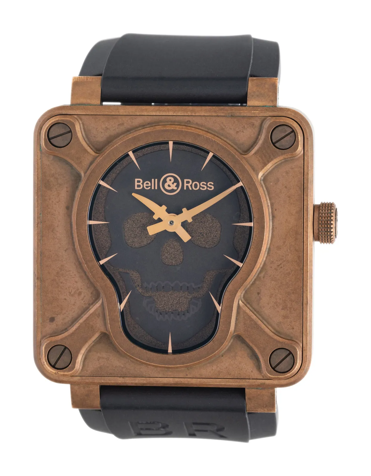 Bell & Ross BR 01 Skull BR0192-SKULL-BR 46mm Bronze and Titanium Black