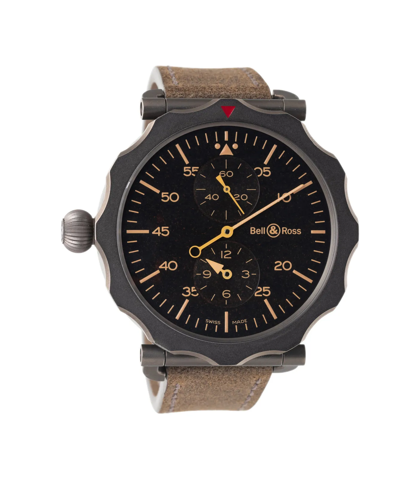 Bell & Ross WW2 Régulateur Heritage BRWW2-REG-HER/SCA 45mm Stainless steel Brown