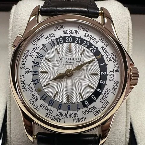 Patek Philippe World Time 5110R-001 37mm Rose gold Silver